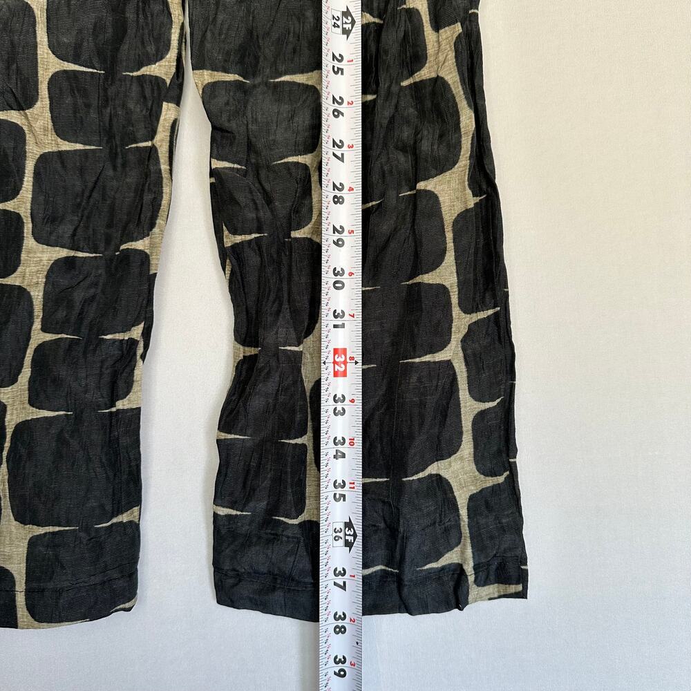 NWT Souvenir Silk Cotton Small Pantalone Sabbia/Nero Tan Black Dress Pant Small - Picture 11 of 16